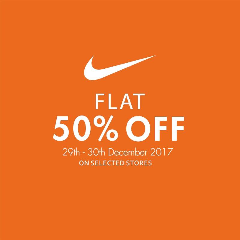 Nike flat 50 deals off sale